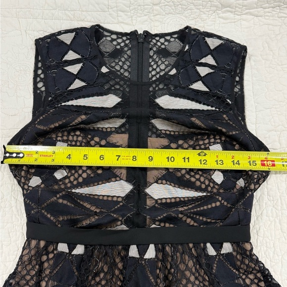 BCBGMaxAzria Womens Black Patterned Mini Dress Size 2 - Picture 8 of 13